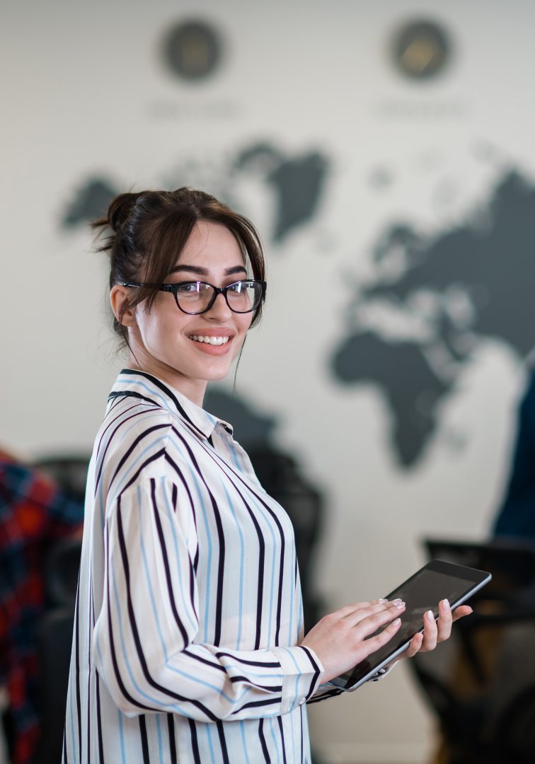 portrait-businesswoman-casual-clothes-holding-tablet-computer-modern-startup-open-plan-office-interior-selective-focus-high-quality-photo